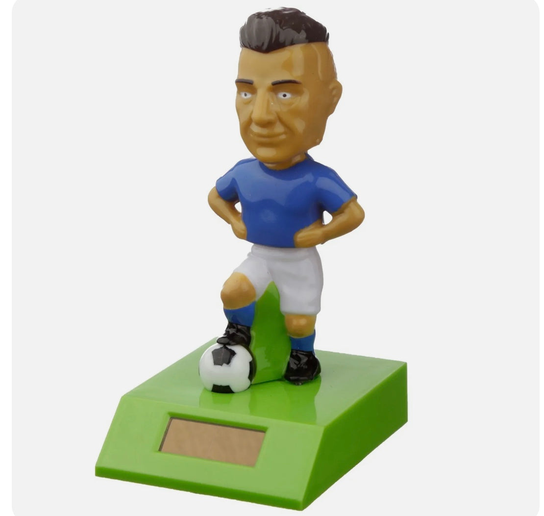 Collectable Green Blue or Red Shirt Footballer Solar Powered Player