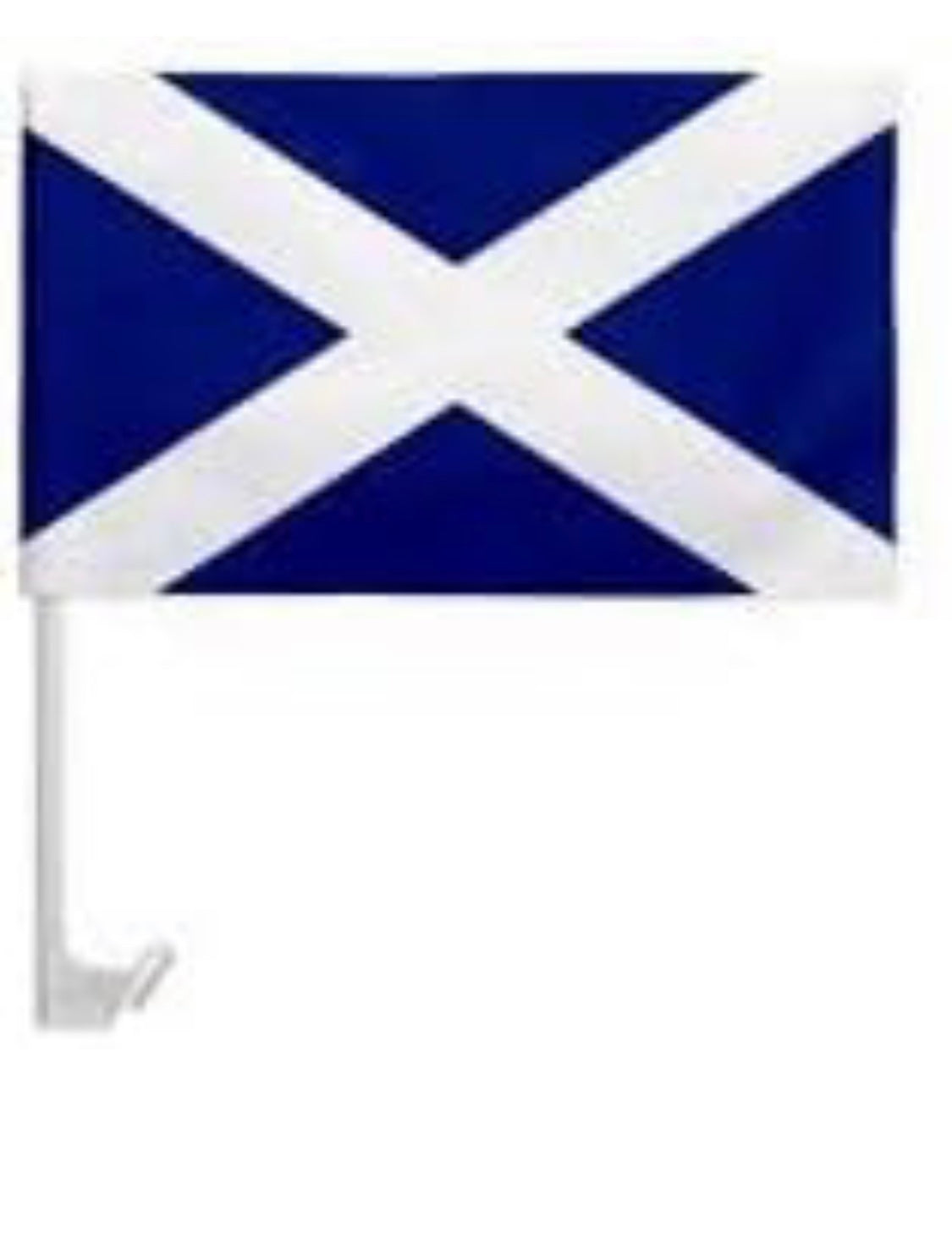 SCOTLAND CAR FLAG- St. ANDREWS CROSS - SCOTTISH SALTIRE FLAG -