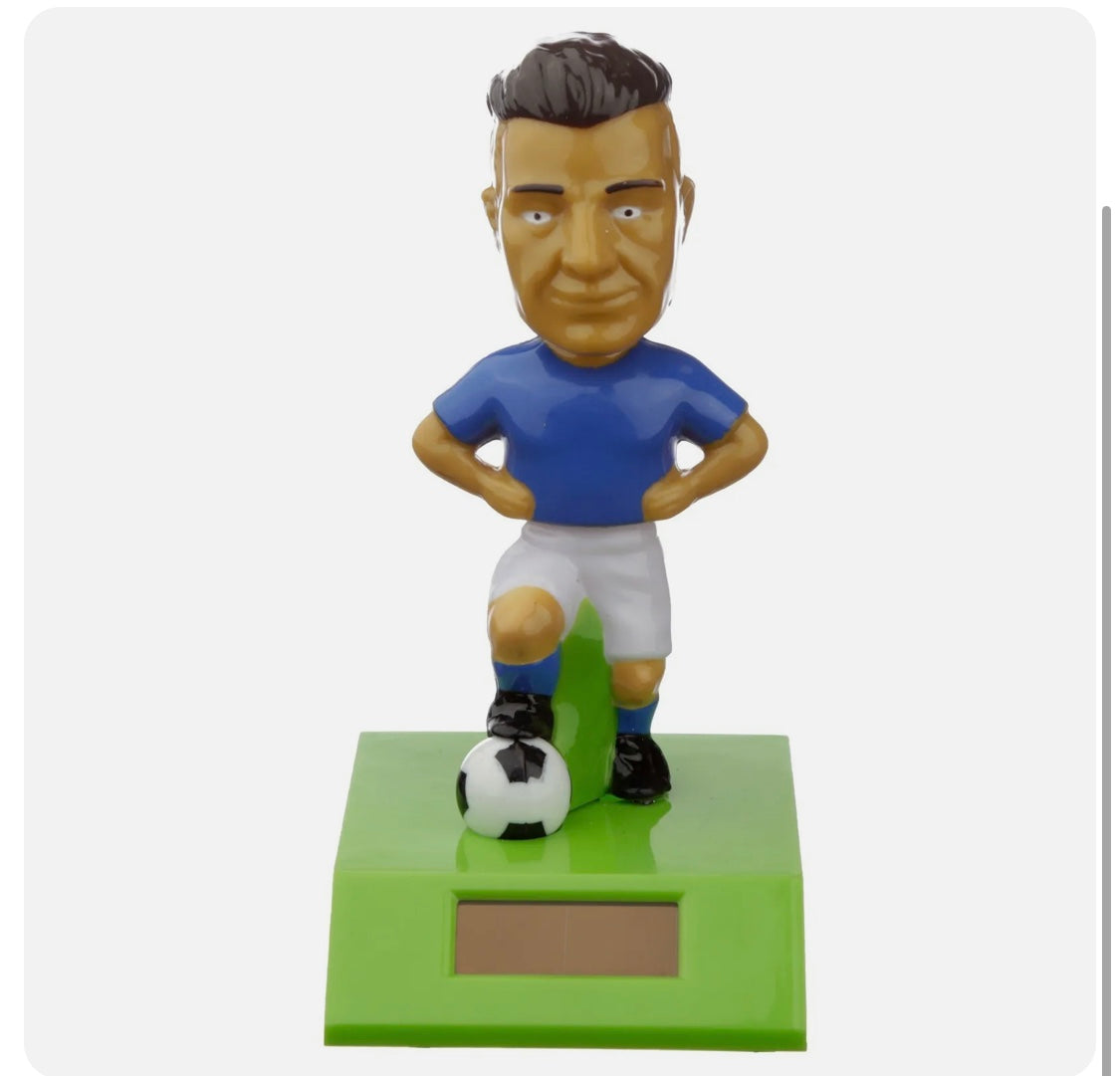 Collectable Green Blue or Red Shirt Footballer Solar Powered Player