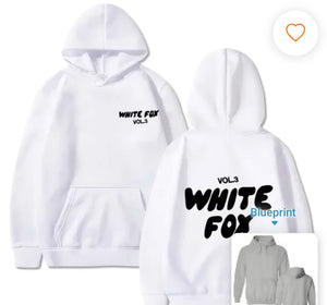 White Fox womens & girls hoodie loose fitting hoodie, thick wool, letter print COPY