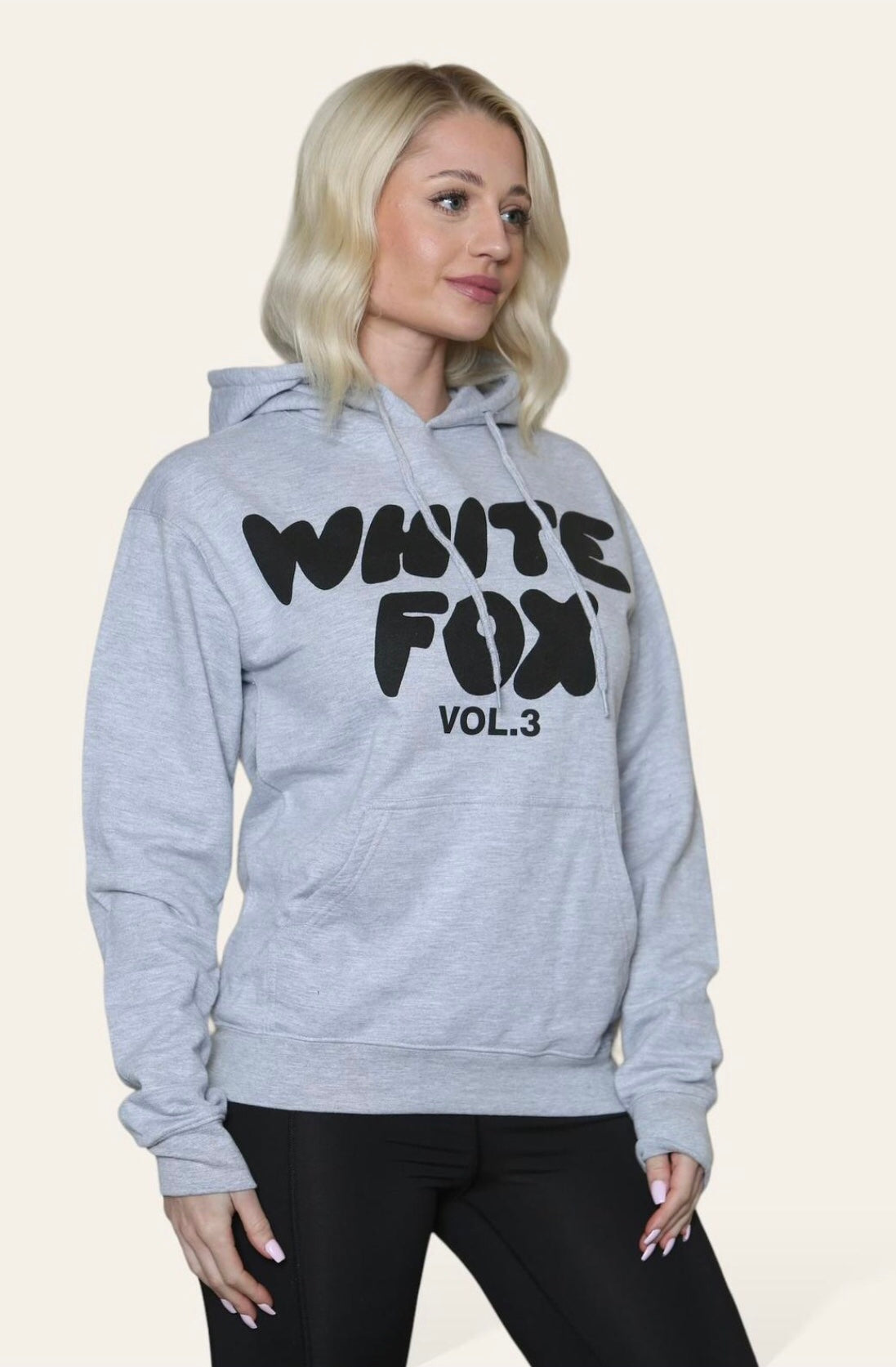 White Fox womens & girls hoodie loose fitting hoodie, thick wool, letter print COPY