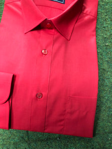 Rael Brook Classic Regular Fit Red Single Cuff Shirt