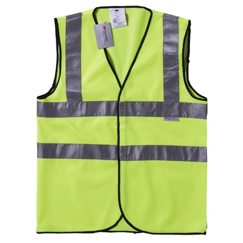 HI-VIS DOUBLE BAND VEST – VELCRO YELLOW VEST