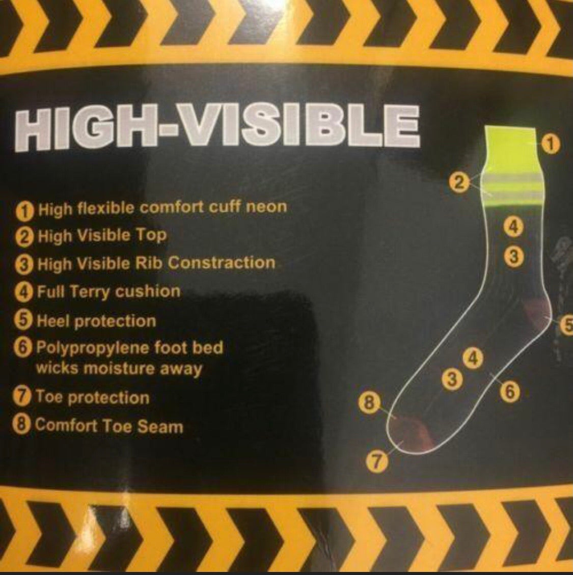 3 pk Men's Hi-Visibility Neon Comfort Work Steel Toe Safety