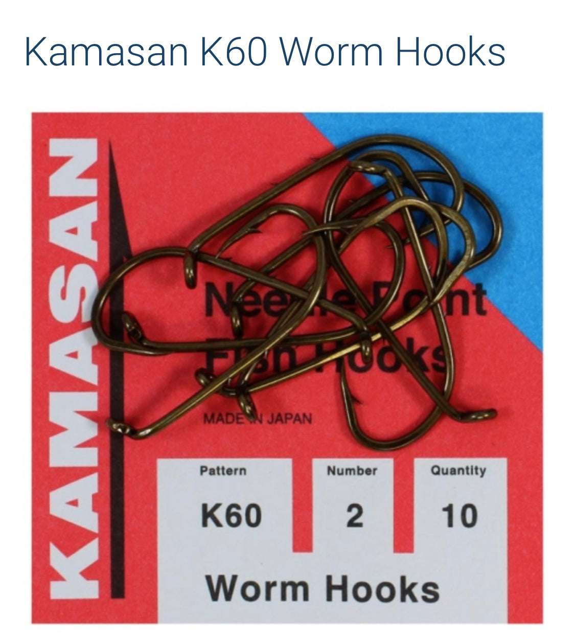 Kamasan K60  Needle Point Fish Hooks