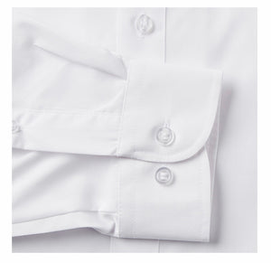 Real Brook Tailored Fit White Single Cuff Shirt