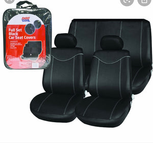 Autocare  Full Set Black Seat Cover Set
