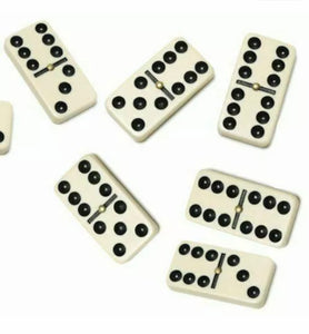 MY Dominoes  Brand: My Domino 28 pcs Double Six 6 Dominoes Set Tin Box Traditional Board Travel Game Toy