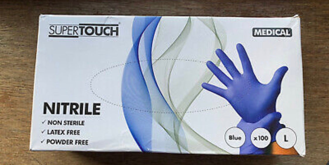 Supertouch 1261/1269/1267 Powder-Free Disposable Nitrile Gloves boxed 100