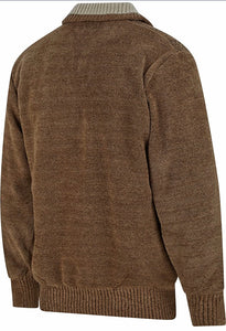JJ Willis Mens Montreal Fur Lined Zipper Cardigan Jacket