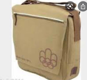 RETRO LONDON 2012 OLYMPICS CANVAS MESSENGER BAG