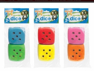 Pets Play Squeaking Dice 2pack