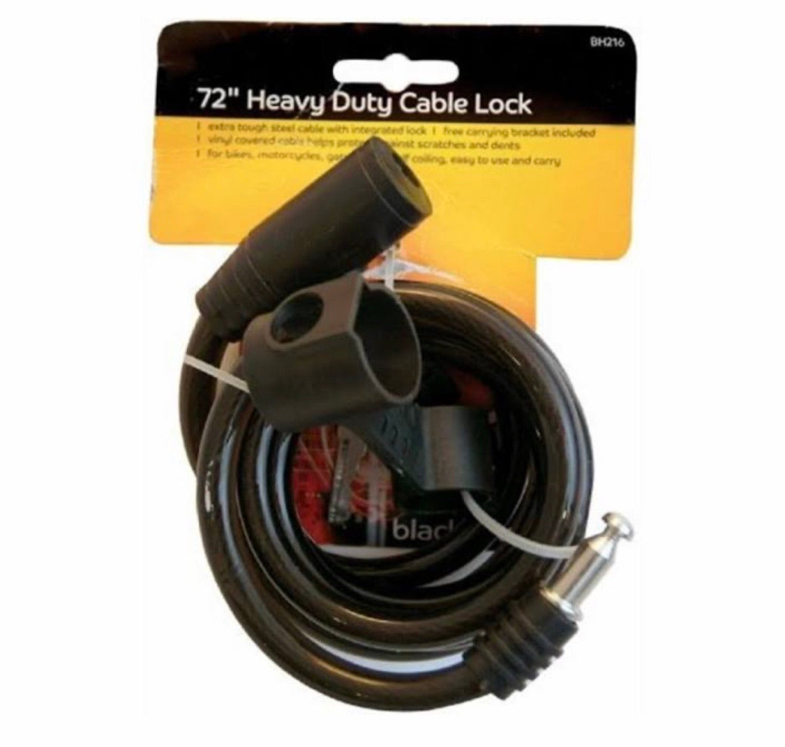 Blackspur 72” heavy duty cable bike lock