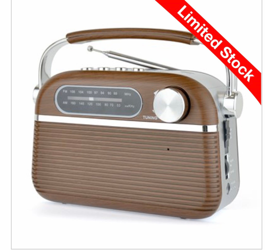 Lloytron Bluetooth Rechargeable Radio Vintage. Fm-am-mp3-bluetooth.