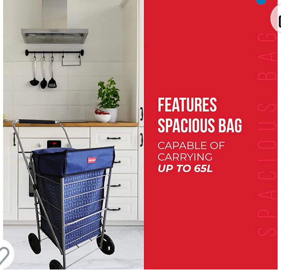 Casa & Casa Geometric 4 Wheel Shopping Trolley