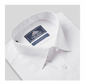 Real Brook Tailored Fit White Single Cuff Shirt
