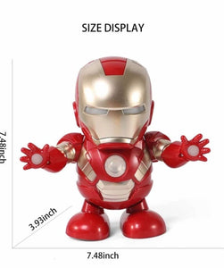 Dancing Iron Man Dance Hero Toys Dancing Robot with Light Music Dancing for Boy Girls Kids Children Gift (iron Man)
