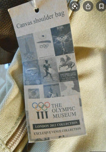 RETRO LONDON 2012 OLYMPICS CANVAS MESSENGER BAG
