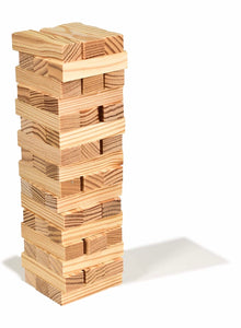 M.Y Wooden Jenga Traditional Tumbling Wooden Tower Game with 48 Wooden Pieces