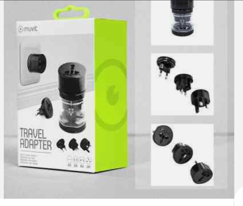 Muvit All-In-One Universal World Travel Adapter Plug for ALL Countries!