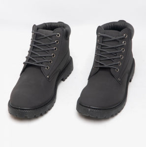 DEK OASIS Unisex 6 Eyelet Padded Collar Ankle Boots Black