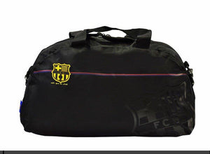 Barcelona Black Retro Duffle Gym Kit Bag