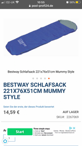 Comfort Quest Mummy style sleeping bag Bestway