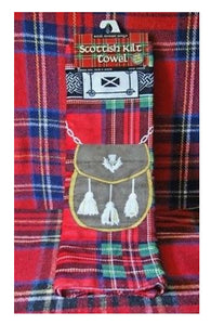 Scottish Kilt Towel Royal Stewart Red