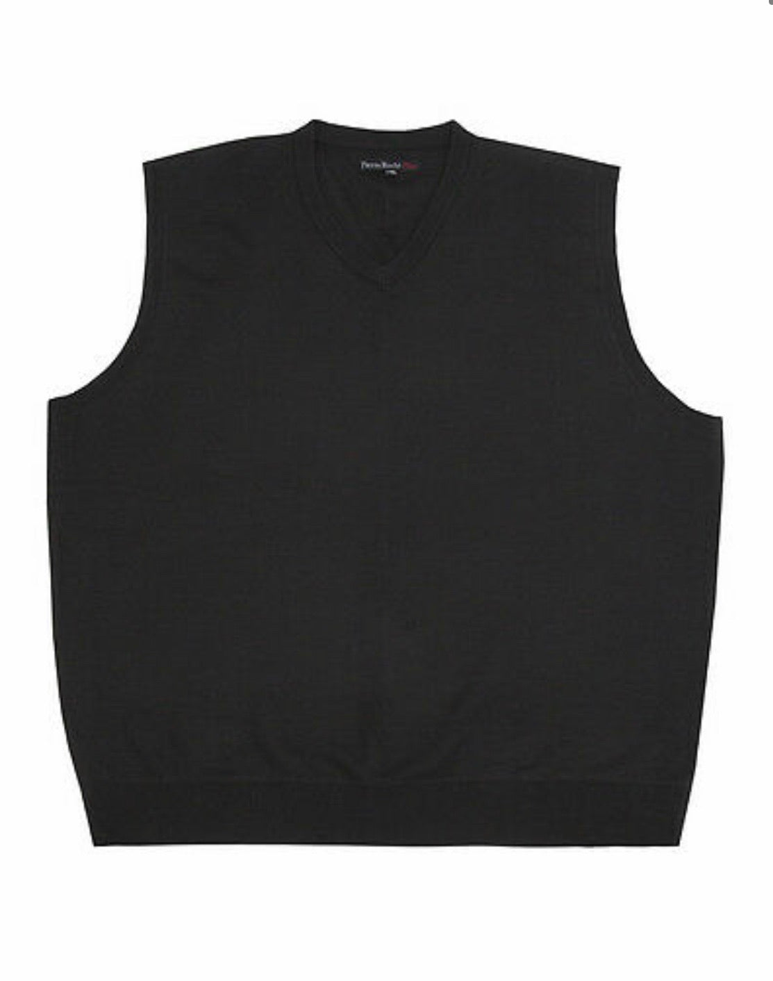 Pierre Roche Mens Plus Size Knitted Tank Top
