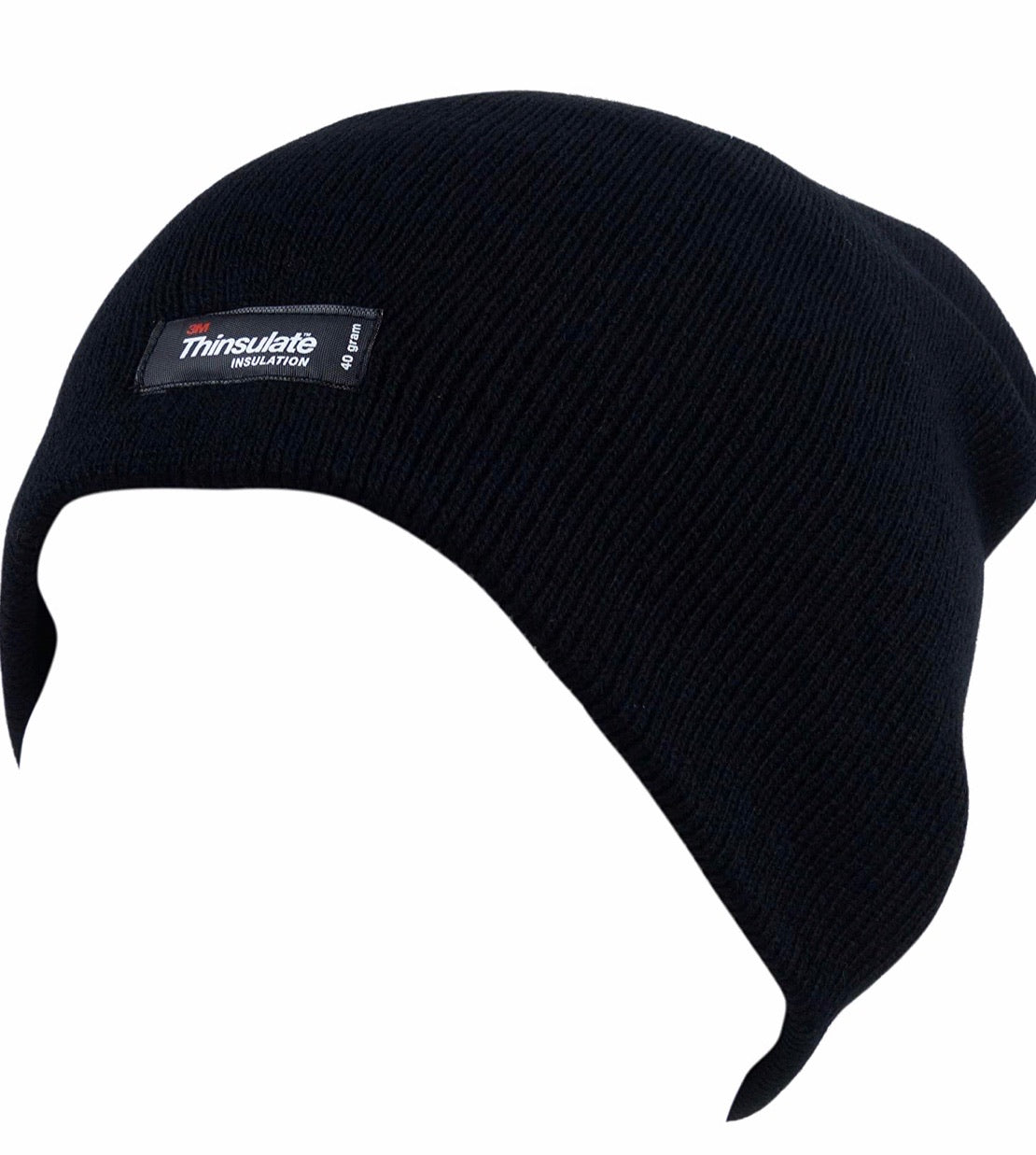 Heatgaurd Thinsulate Black Beanie Hat (Without Turnup)