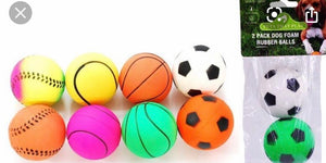 Pets That Play 2pack  dog foam rubber Diameter size  6cm 2.5 inchs