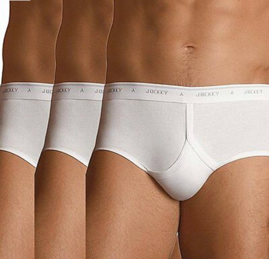 Jockey Classic Y-Front Briefs, Pack of 3,white/white/white LIMITED QUA