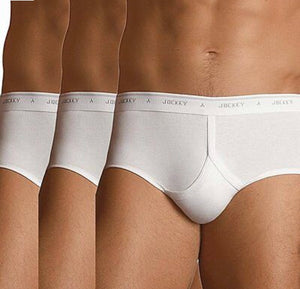 Jockey Classic Y-Front Briefs, Pack of 3,white/white/white LIMITED QUANTITY & SIZES
