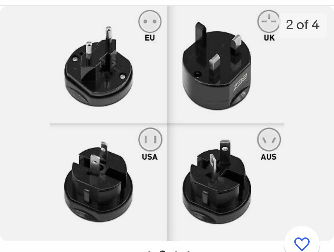 Muvit All-In-One Universal World Travel Adapter Plug for ALL Countries!