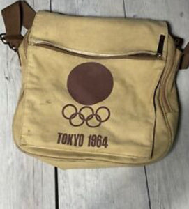 RETRO LONDON 2012 OLYMPICS CANVAS MESSENGER BAG