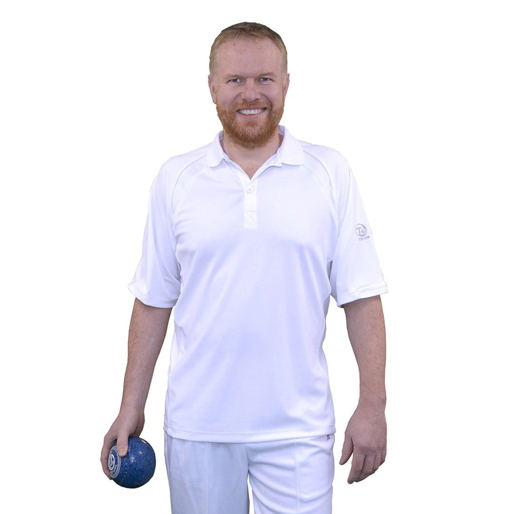 Gents Ace XVI Shirt for Lawn bowlers - All White