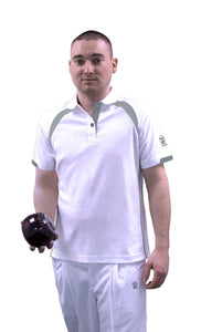 Gents Ace XVI Shirt for Lawn bowlers - Silver Trim
