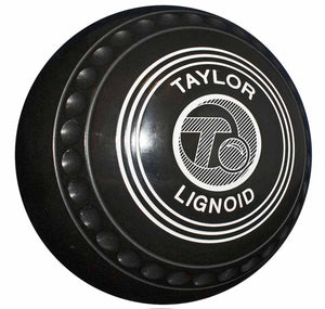 Taylors Lignoid Lawn Bowls - Black